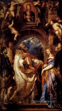 Peter Paul Rubens œuvres - Saint Grégoire Aux Saints Domitilla Maurus Et Papianus Baroque Peter Paul Rubens